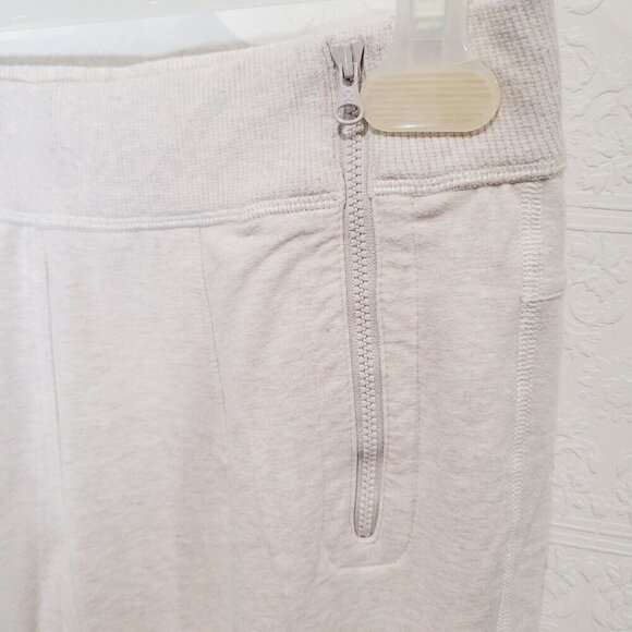 LULULEMON Rejuvenate Sweatpants French Terry •6• Heathered Dune Beige Zip Pocket - Picture 6 of 11